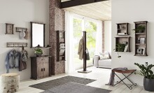 Wandgarderobe >Carrier< in Anthrazit aus Stahlrohr, Metall - 43x15x8cm (BxHxT)