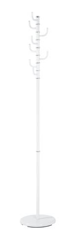 Garderobenständer >Roger< in Weiß aus Stahlrohr - 170cm (H)
