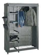 Garderobe >Tamus< in alu-grau aus Stahlrohr,...