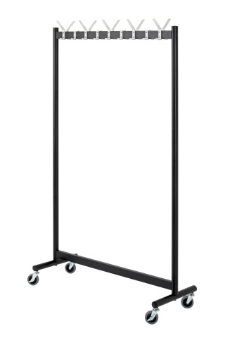 Kleiderständer >Pat 18< in schwarz-Aluminium - 103x174x39 (BxHxT)
