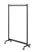 Kleiderständer >Pat 18< in schwarz-Aluminium - 103x174x39 (BxHxT)