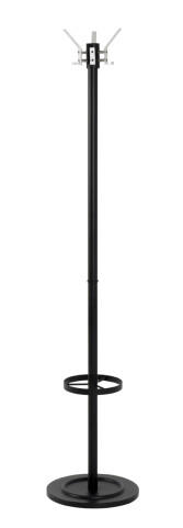 Garderobenständer in schwarz-Aluminium aus Stahlrohr, Aluminium - 179cm (H)