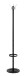Garderobenständer in schwarz-Aluminium aus Stahlrohr, Aluminium - 179cm (H)