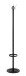 Garderobenständer in schwarz-Aluminium aus Stahlrohr, Aluminium - 179cm (H)