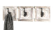 Wandgarderobe >Shabby< in vintage aus Massivholz, Metall - 58x18x9cm (BxHxT)