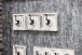 Wandgarderobe >Shabby< in vintage aus Massivholz, Metall - 58x18x9cm (BxHxT)