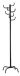 Garderobenständer >Cactus< in Schwarz aus Stahl - 180cm (H)