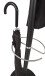 Garderobenständer >Janosch< in schwarz-alu aus Stahlrohr - 182cm (H)