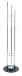 Garderobenständer >Nerix< in Chrom aus Stahl, Glas - 183cm (H)