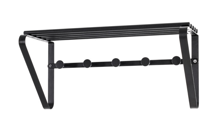 Wandgarderobe >Gerda< in Schwarz aus Stahlrohr - 45x20x18cm (BxHxT)