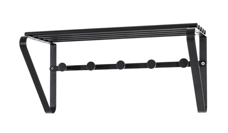 Wandgarderobe >Gerda< in Schwarz aus Stahlrohr - 45x20x18cm (BxHxT)