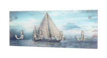 Wandgarderobe >Sailing Glas< in bunt aus Glas,...