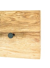 Garderobe >Torino Oak 10< in eiche geölt-schwarz - 80x20x6 (BxHxT)