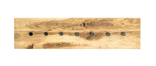 Garderobe >Torino Oak 10< in eiche geölt-schwarz - 80x20x6 (BxHxT)