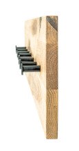 Garderobe >Torino Oak 10< in eiche geölt-schwarz - 80x20x6 (BxHxT)