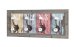 Wandgarderobe >Jessica 4< in vintage aus Massivholz - 48x21x10cm (BxHxT)