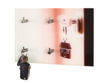 Schlüsselleiste >Lock Glas< in bunt aus Glas, Metall - 30x21x5cm (BxHxT)