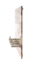 Schlüsselleiste >Rinde Glas< in bunt aus Glas, Metall - 30x21x5cm (BxHxT)