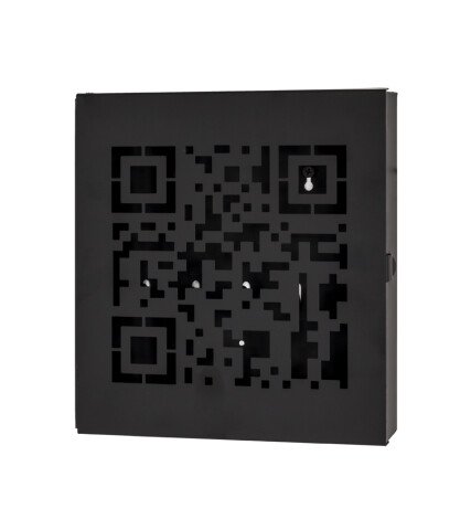 Schlüsselkasten >Quinn< in Schwarz aus Metall - 22x24x5cm (BxHxT)