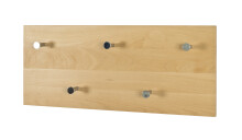 Garderobe >Torino< in buche-chrom aus Massivholz -...