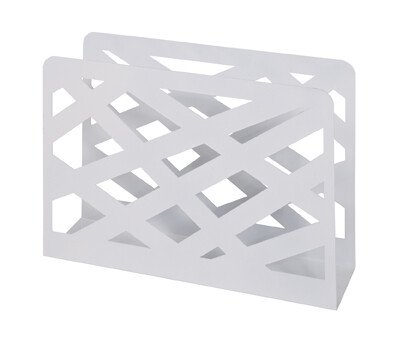 Zeitungsständer >Pop 3< in Weiß aus Stahl - 35x26x10cm (BxHxT)