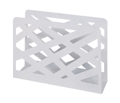 Zeitungsständer >Pop 3< in Weiß aus Stahl - 35x26x10cm (BxHxT)