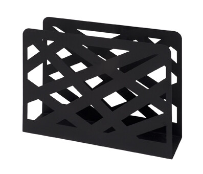 Zeitungsständer >Pop< in Schwarz aus Stahl - 35x26x10cm (BxHxT)
