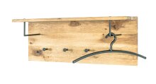 Garderobenleiste >Torino Oak 11< in eiche geölt-schwarz - 80x30x20 (BxHxT)