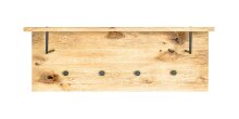 Garderobenleiste >Torino Oak 11< in eiche geölt-schwarz - 80x30x20 (BxHxT)