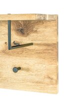 Garderobenleiste >Torino Oak 11< in eiche geölt-schwarz - 80x30x20 (BxHxT)