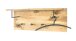 Garderobenleiste >Torino Oak 11< in eiche geölt-schwarz - 80x30x20 (BxHxT)