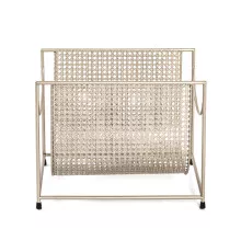 Zeitungsständer >Wien< in gold aus Stahlrohr - 37x30x22cm (BxHxT)