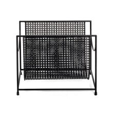 Zeitungsständer >Wien< in Schwarz aus Stahlrohr - 37x30x22cm (BxHxT)