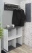 Garderobenhaken >Pablo 3< in weiß-granitoptik-Edelstahloptik - 75x30x26 (BxHxT)