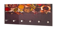 Wandgarderobe >Gewürz Glas< in bunt aus Glas, Metall - 70x30x5cm (BxHxT)