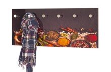 Wandgarderobe >Gewürz Glas< in bunt aus Glas, Metall - 70x30x5cm (BxHxT)