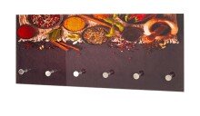 Wandgarderobe >Gewürz Glas< in bunt aus Glas, Metall - 70x30x5cm (BxHxT)
