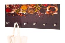 Wandgarderobe >Gewürz Glas< in bunt aus Glas, Metall - 70x30x5cm (BxHxT)