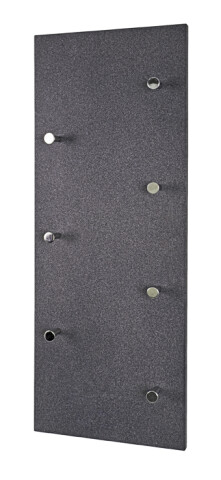 Garderobenhaken >Big Eddy< in granitoptik-chrom aus Stahl, MDF - 80x30x6 (BxHxT)