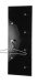 Garderobenhaken >Big Eddy< in schwarz-chrom aus Stahl, MDF - 80x30x6cm (BxHxT)