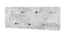 Garderobenhaken >Big Eddy< in Betonoptik-chrom aus Stahl, MDF - 80x30x6 (BxHxT)