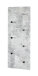 Garderobenhaken >Big Eddy< in Betonoptik-chrom aus Stahl, MDF - 80x30x6 (BxHxT)