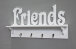 Garderobenhalter >Friends< in weiß-chrom aus MDF - 60x30x9cm (BxHxT)