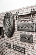 Wandgarderobe >Pipe< in Anthrazit aus Metall - 95x34x16cm (BxHxT)
