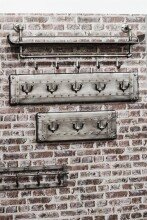 Wandgarderobe >Pipe< in Anthrazit aus Metall - 95x34x16cm (BxHxT)