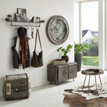 Wandgarderobe >Pipe< in Anthrazit aus Metall - 95x34x16cm (BxHxT)