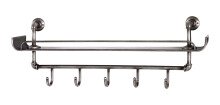 Wandgarderobe >Pipe< in Anthrazit aus Metall -...
