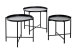 Satztisch >Bristol< in Schwarz aus Stahlrohr, Metall - 37/40/43cm (H)
