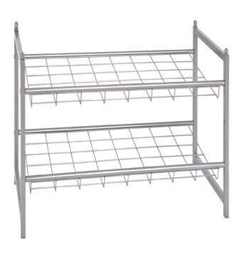 Regal >Jasper 2< in alu aus Stahlrohr - 80x38x30cm (BxHxT)