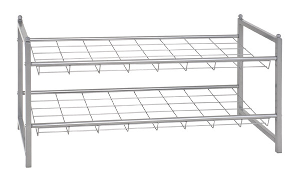 Regal >Jasper 2< in alu aus Stahlrohr - 80x38x30cm (BxHxT)